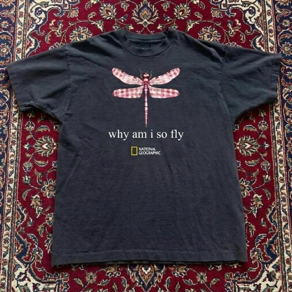 National Geographic Black Dragonfly Graphic Tee